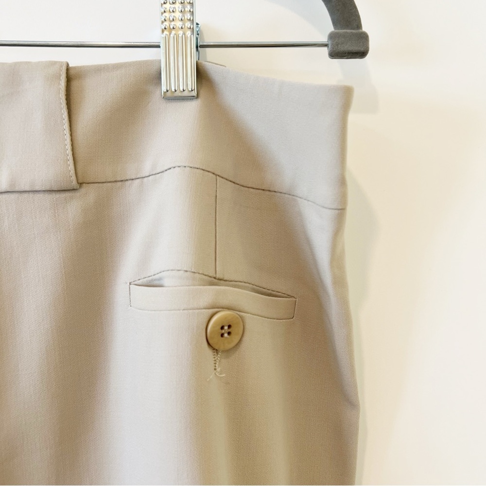 Armani Collezioni Dress Pant Beige High Rise Lightweight Straight Leg Trouser 10 - Picture 3 of 6